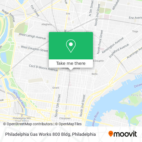 Mapa de Philadelphia Gas Works 800 Bldg