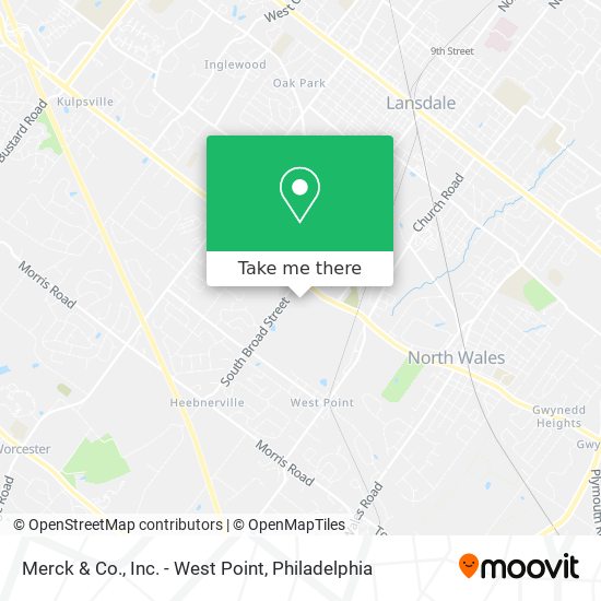 Mapa de Merck & Co., Inc. - West Point