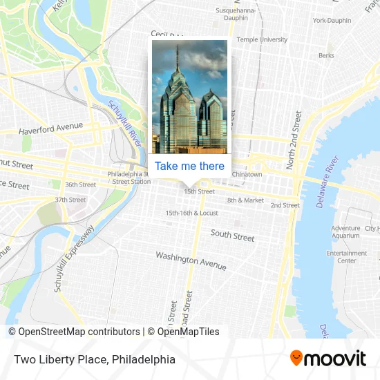 Two Liberty Place map