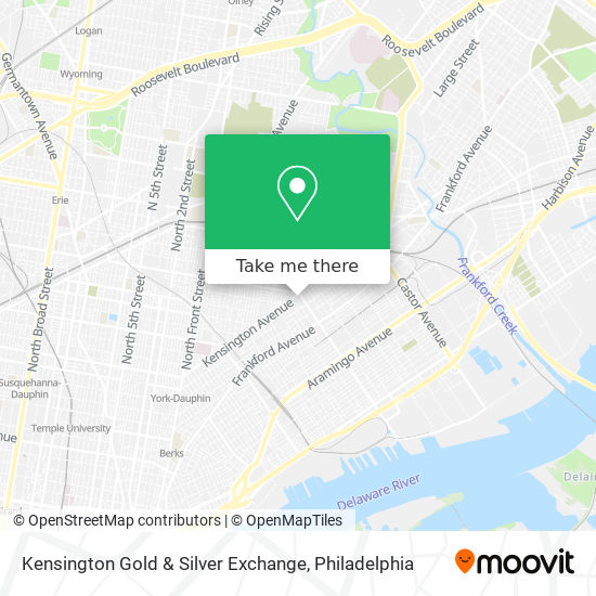 Kensington Gold & Silver Exchange map