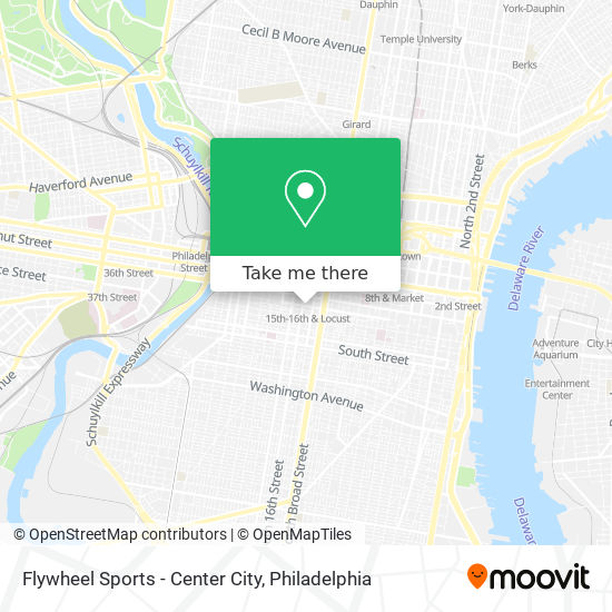 Mapa de Flywheel Sports - Center City