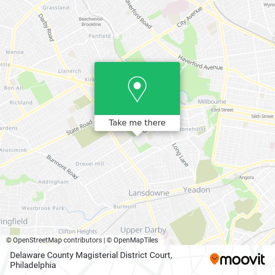 Delaware County Magisterial District Court map