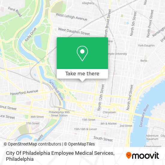 City Of Philadelphia Employee Medical Services map