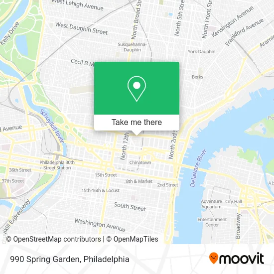 990 Spring Garden map