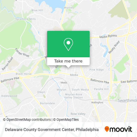 Mapa de Delaware County Government Center