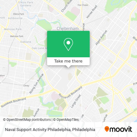 Mapa de Naval Support Activity Philadelphia