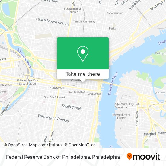 Mapa de Federal Reserve Bank of Philadelphia
