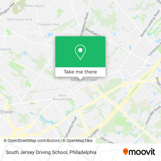 South Jersey Driving School map