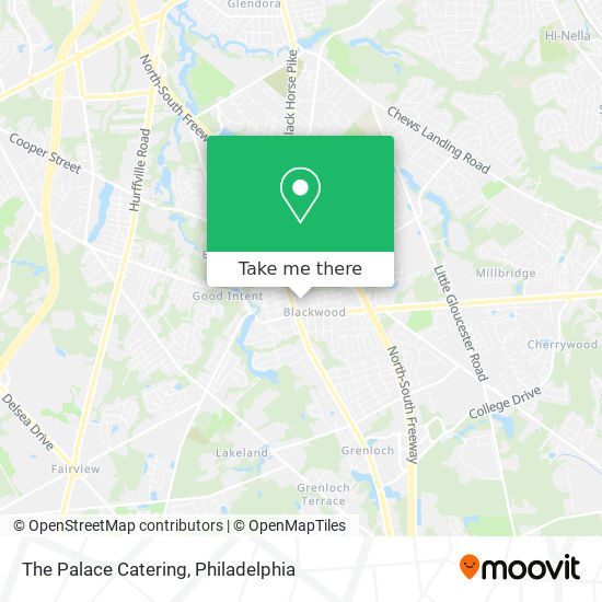 The Palace Catering map