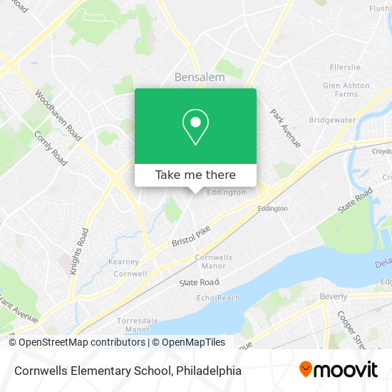 Cornwells Elementary School map