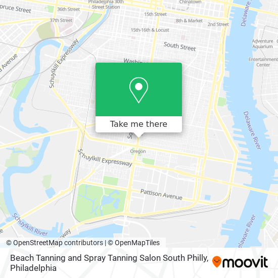 Beach Tanning and Spray Tanning Salon South Philly map