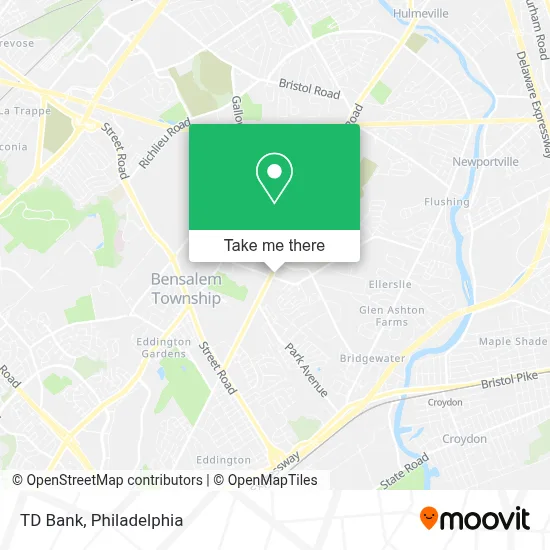 TD Bank map