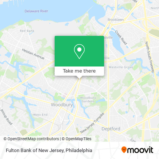 Mapa de Fulton Bank of New Jersey