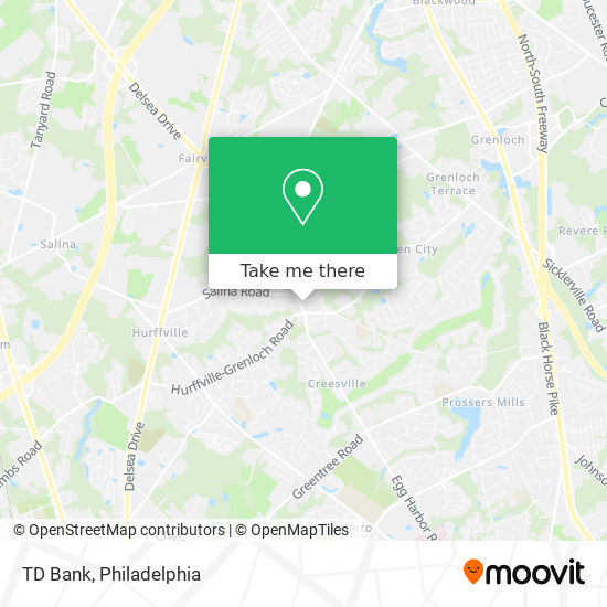 TD Bank map