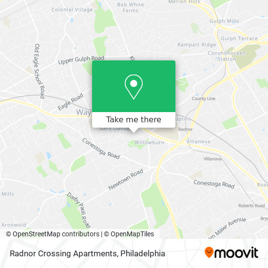 Radnor Crossing Apartments map