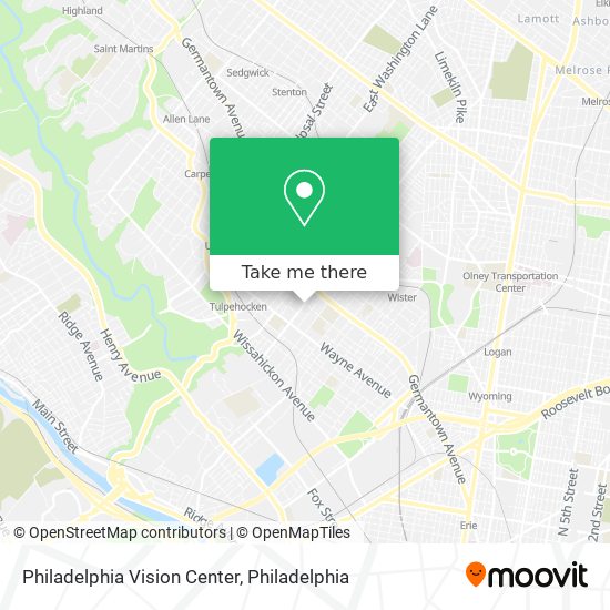 Philadelphia Vision Center map