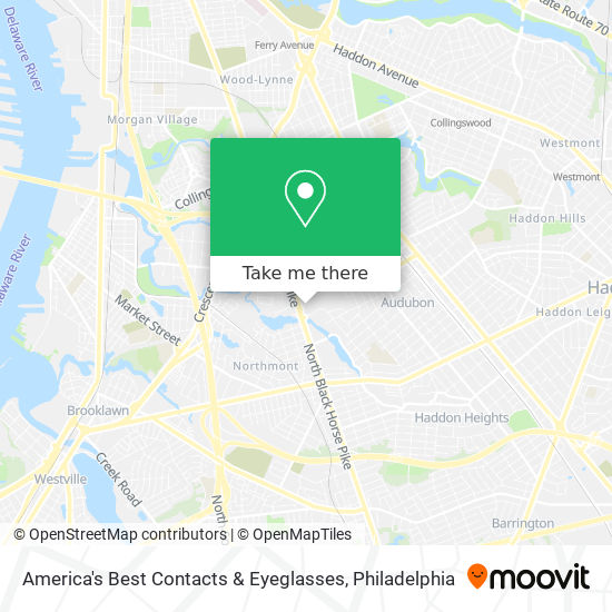 America's Best Contacts & Eyeglasses map
