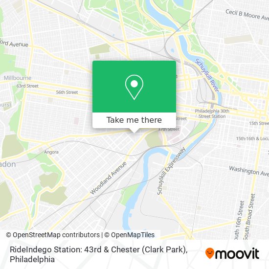 RideIndego Station: 43rd & Chester (Clark Park) map