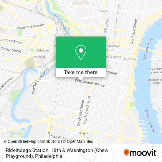 RideIndego Station: 18th & Washington (Chew Playground) map