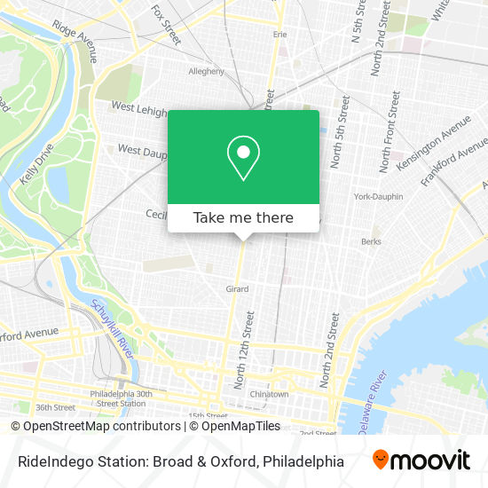 RideIndego Station: Broad & Oxford map