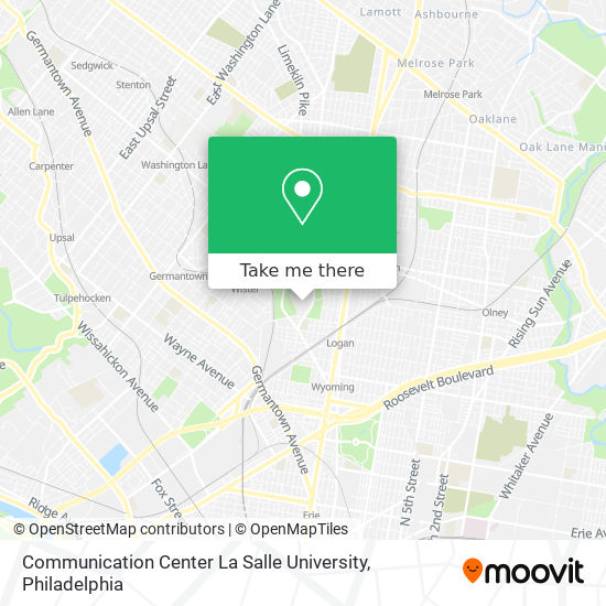 Communication Center La Salle University map