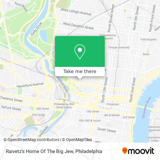 Mapa de Raivetz's Home Of The Big Jew
