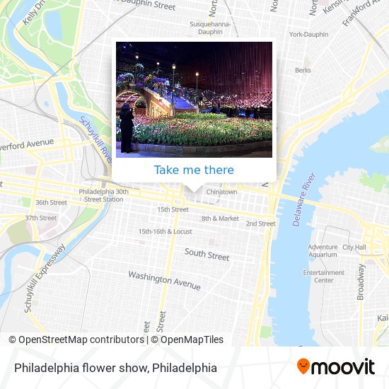 Mapa de Philadelphia flower show