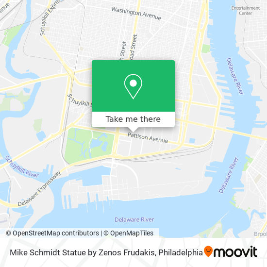 Mapa de Mike Schmidt Statue by Zenos Frudakis