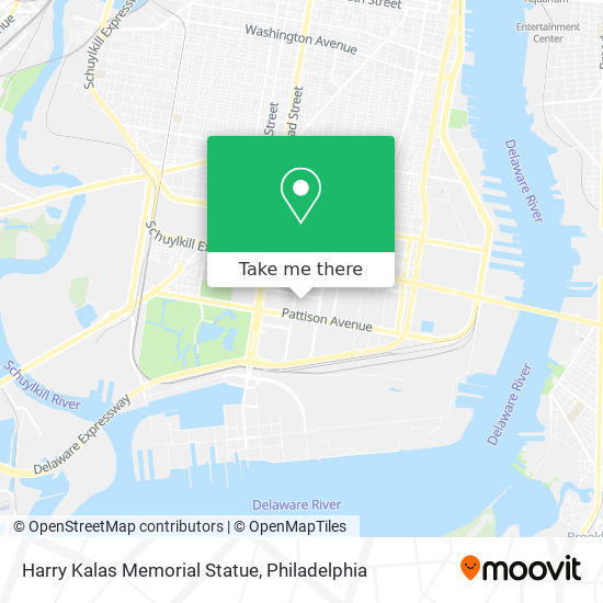 Harry Kalas Memorial Statue map