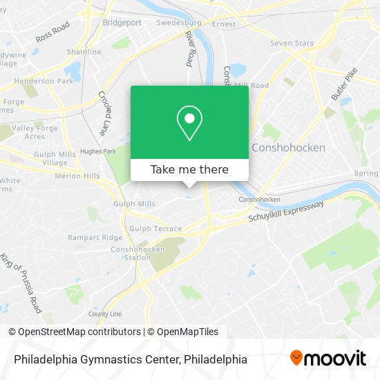 Philadelphia Gymnastics Center map
