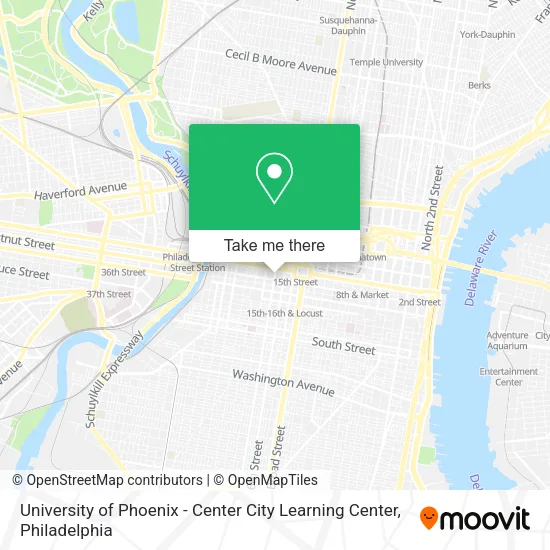 University of Phoenix - Center City Learning Center map