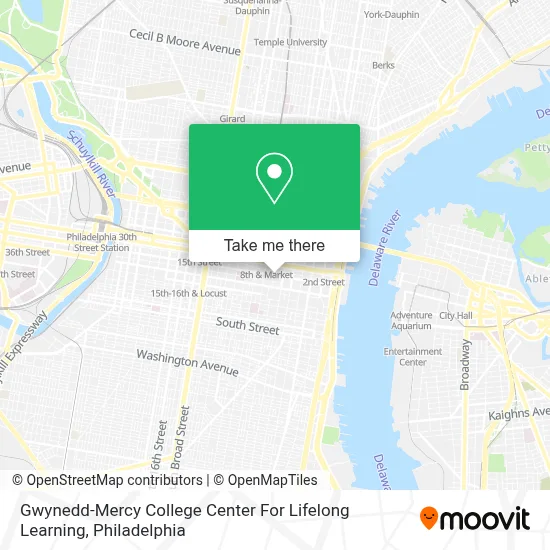 Gwynedd-Mercy College Center For Lifelong Learning map