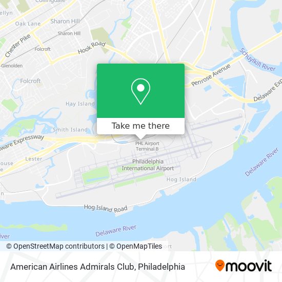 American Airlines Admirals Club map