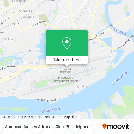 American Airlines Admirals Club map