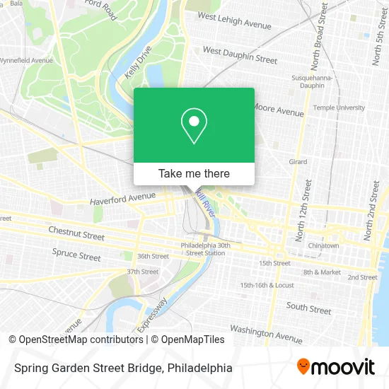 Spring Garden Street Bridge map