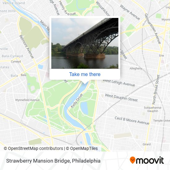 Strawberry Mansion Bridge map
