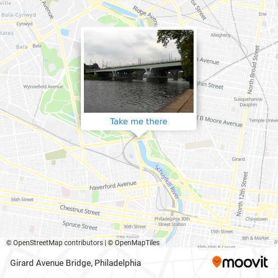 Girard Avenue Bridge map