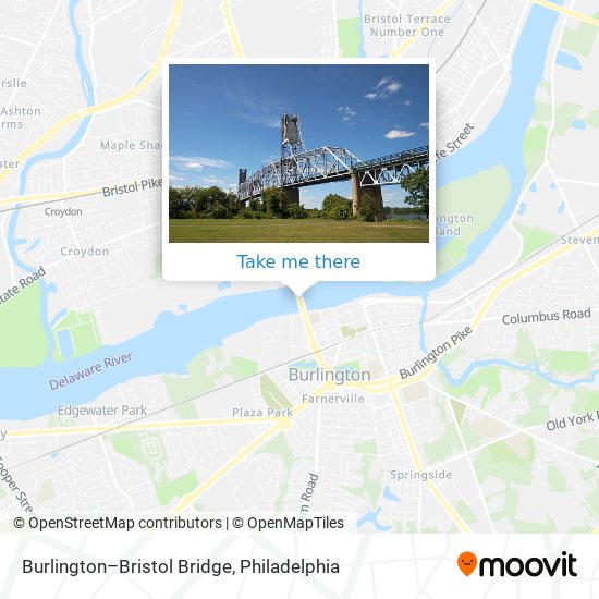 Mapa de Burlington–Bristol Bridge