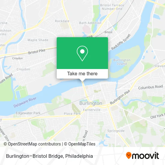 Burlington–Bristol Bridge map