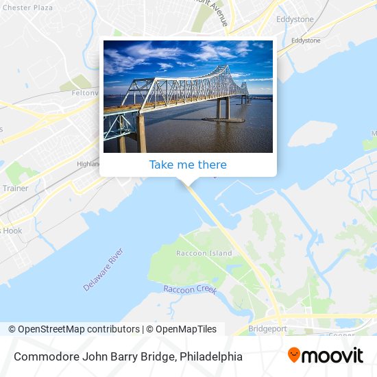 Commodore John Barry Bridge map