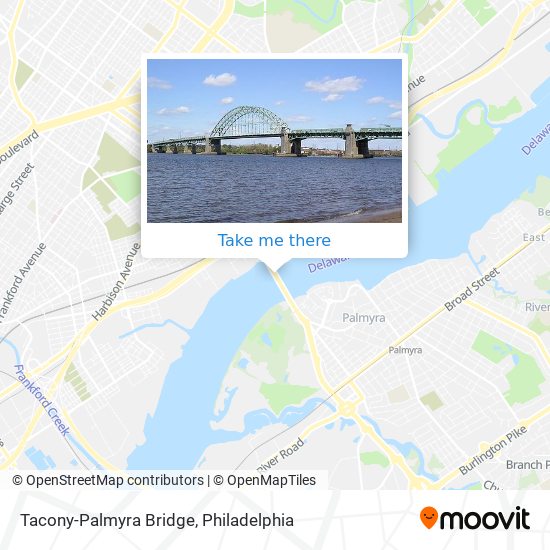 Mapa de Tacony-Palmyra Bridge