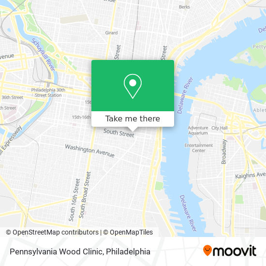 Pennsylvania Wood Clinic map