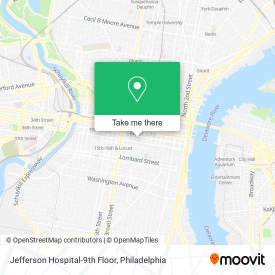 Mapa de Jefferson Hospital-9th Floor