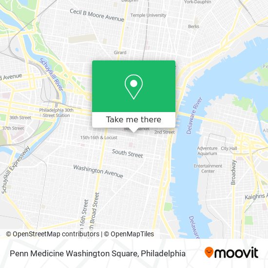Penn Medicine Washington Square map