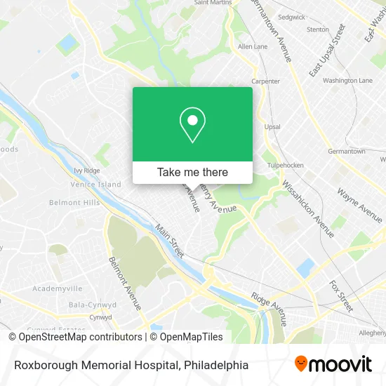 Roxborough Memorial Hospital map