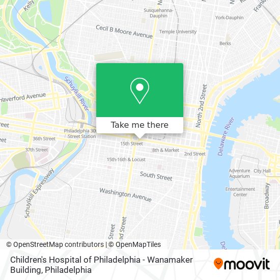 Mapa de Children's Hospital of Philadelphia - Wanamaker Building
