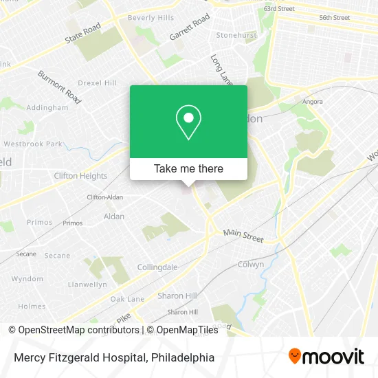 Mercy Fitzgerald Hospital map
