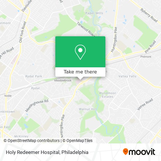 Holy Redeemer Hospital map