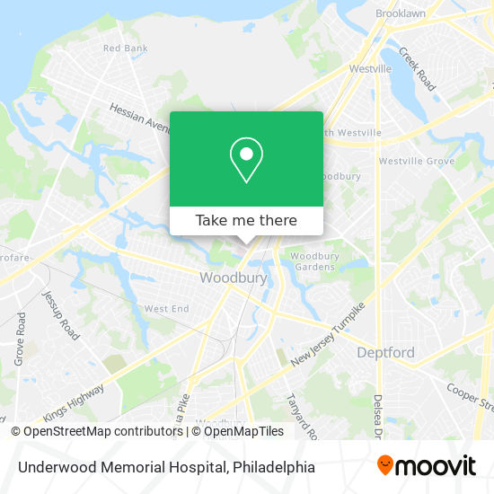 Underwood Memorial Hospital map