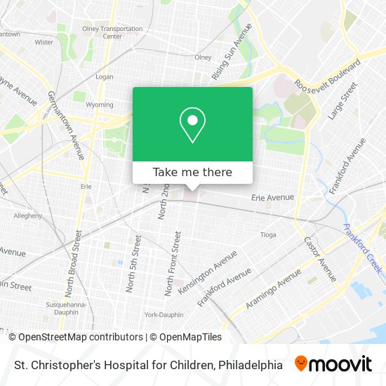St. Christopher's Hospital for Children map